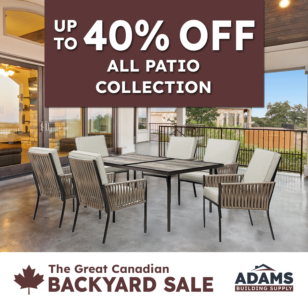 Patio dining set on covered deck